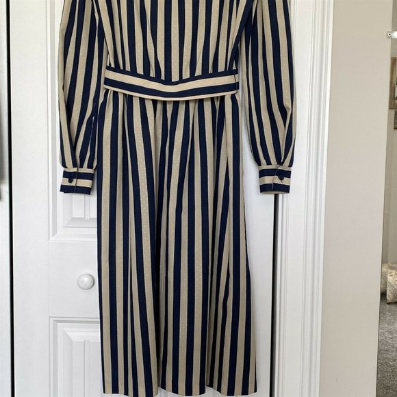 Vicki Vaughn Junior Dress Nautical Sailor Tabard Striped Union Made USA - Picture 6 of 10